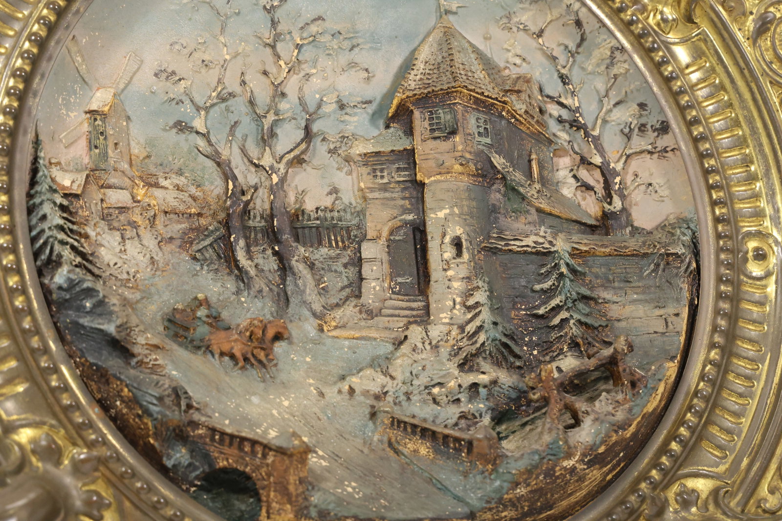 Large Round Classical Architectural Wall Plaque - 3