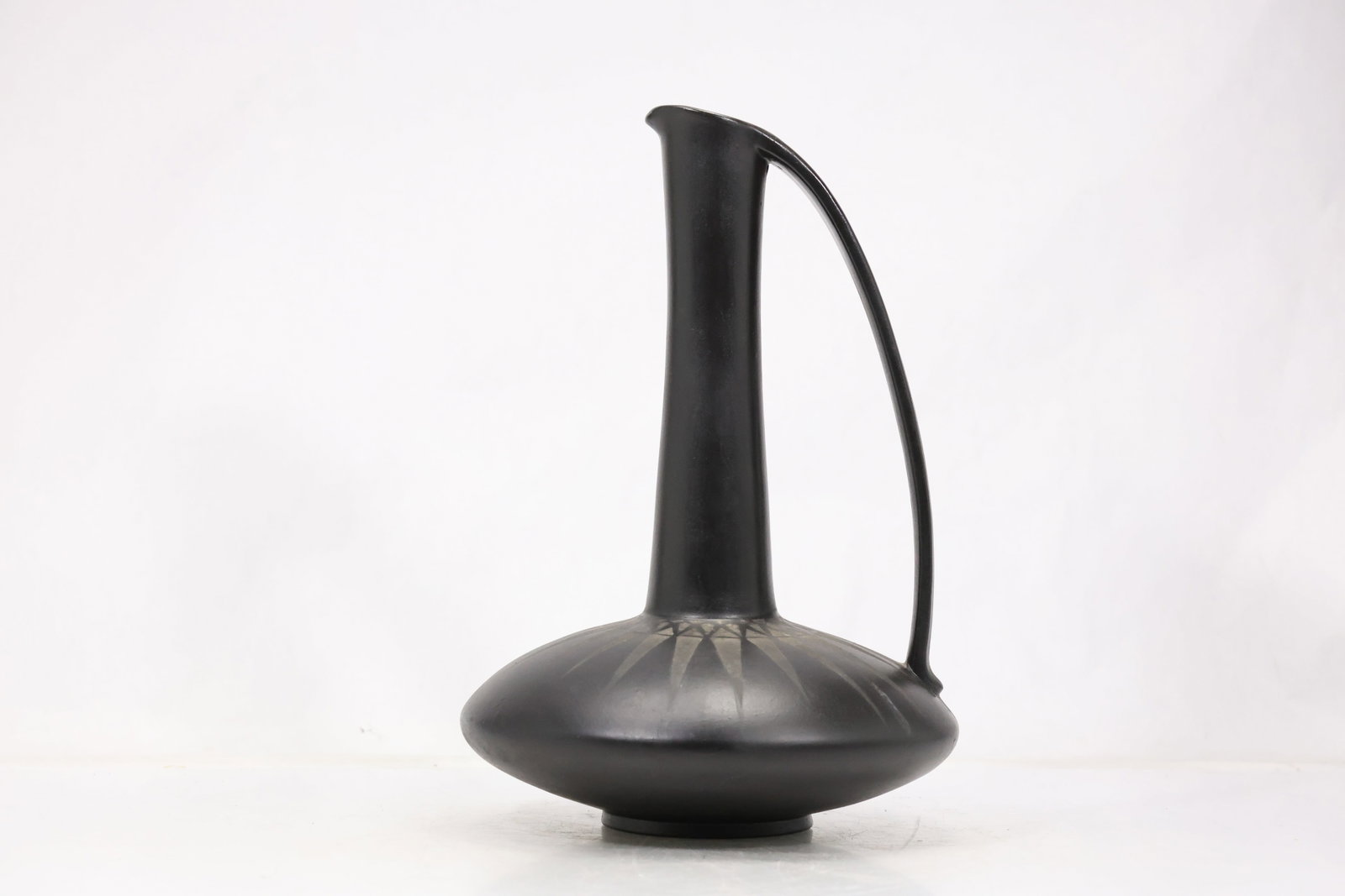 Made in Austria Black Ceramic Ewer Vase (1 of 9)