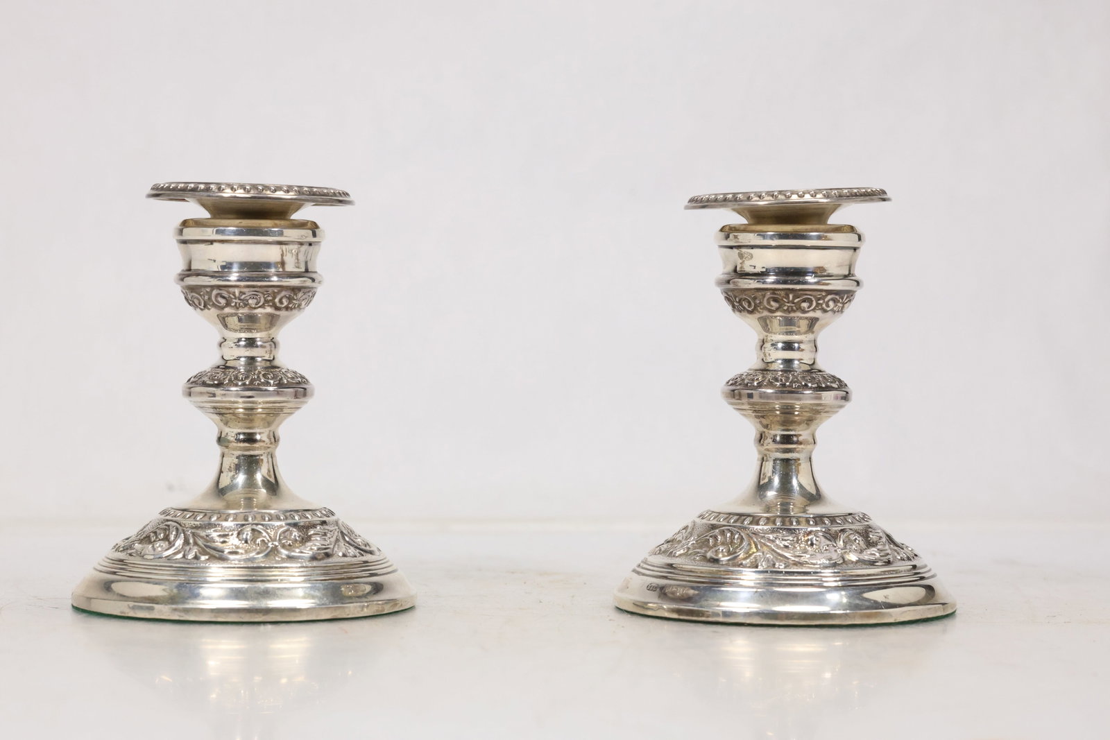 Pair Gorham Sterling Silver Candlesticks (1 of 10)