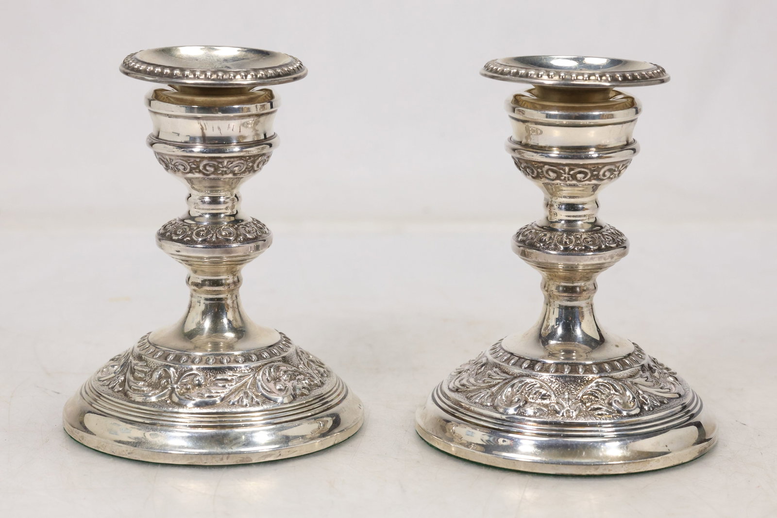 Pair Gorham Sterling Silver Candlesticks - 3