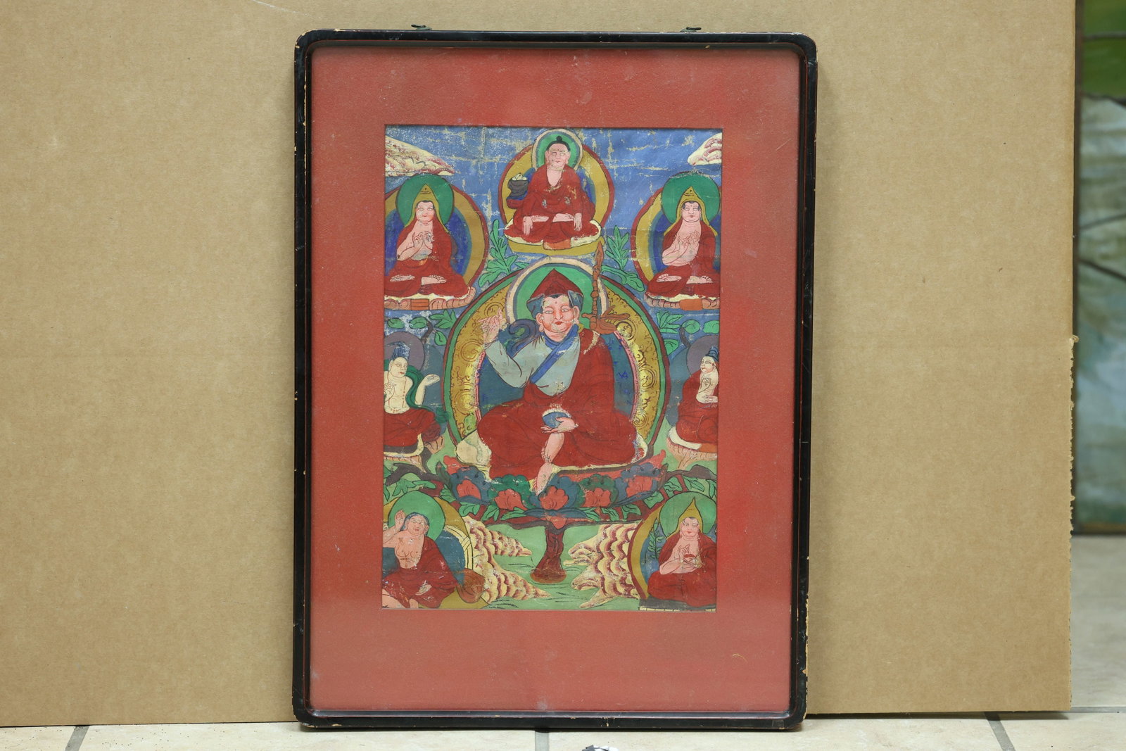 Tibetan Buddhist Thangka Style Devotional Painting (1 of 14)