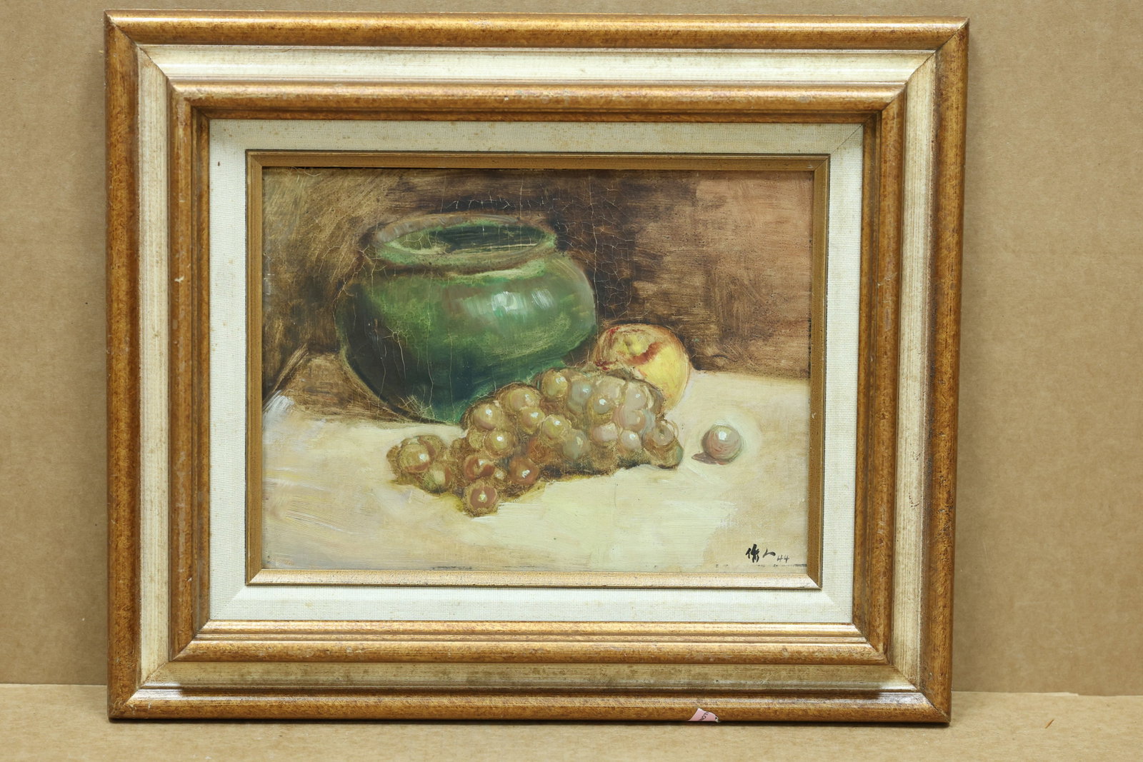 Asian Still Life with Green Jar Grapes and Apple (1 of 11)