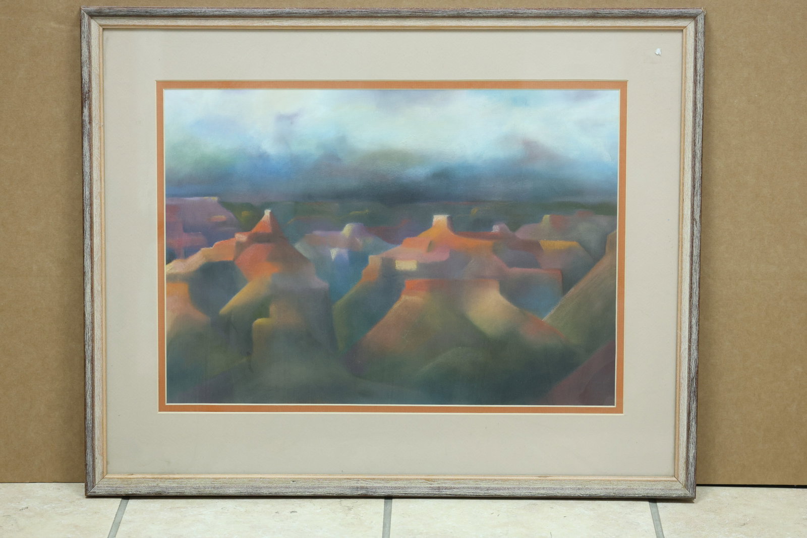 Abstracted Western Canyon Landscape Pastel (1 of 10)