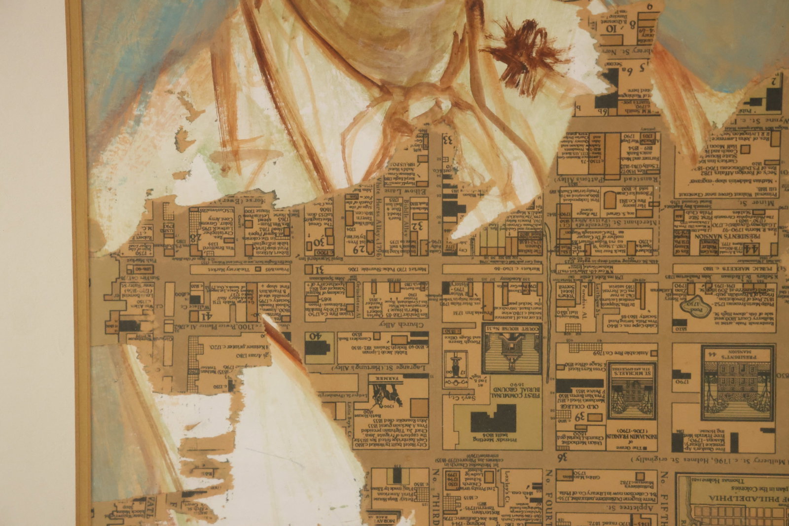 Unsigned Mixed Media Portrait Collage - 3