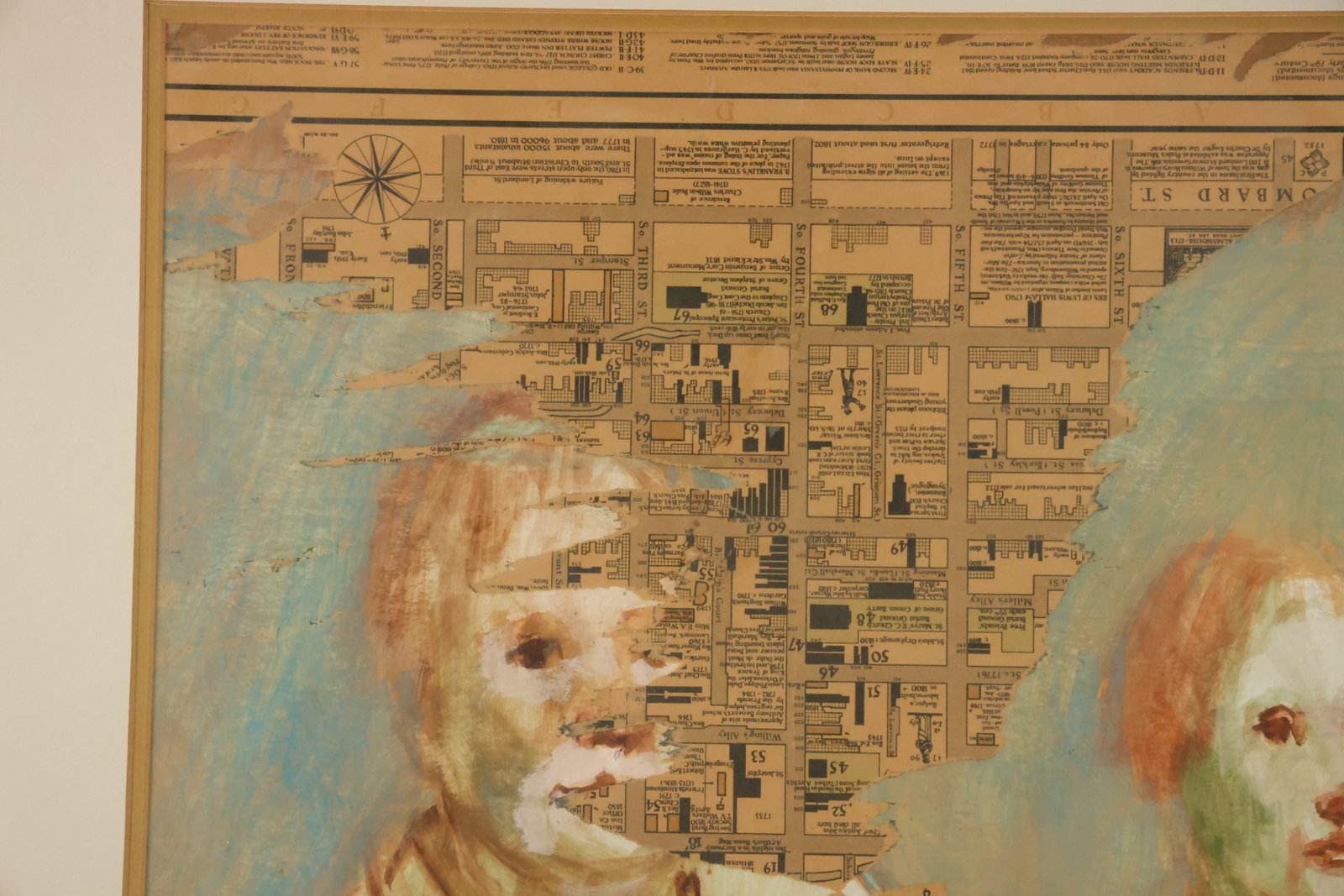 Unsigned Mixed Media Portrait Collage - 5