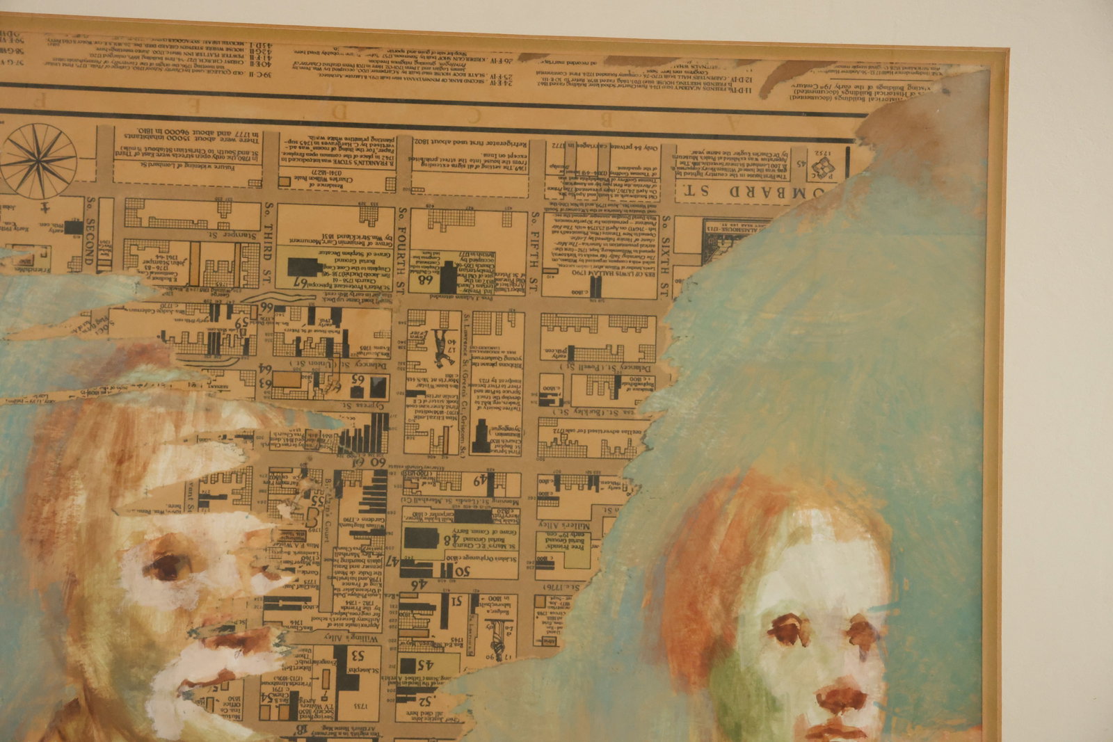 Unsigned Mixed Media Portrait Collage - 6
