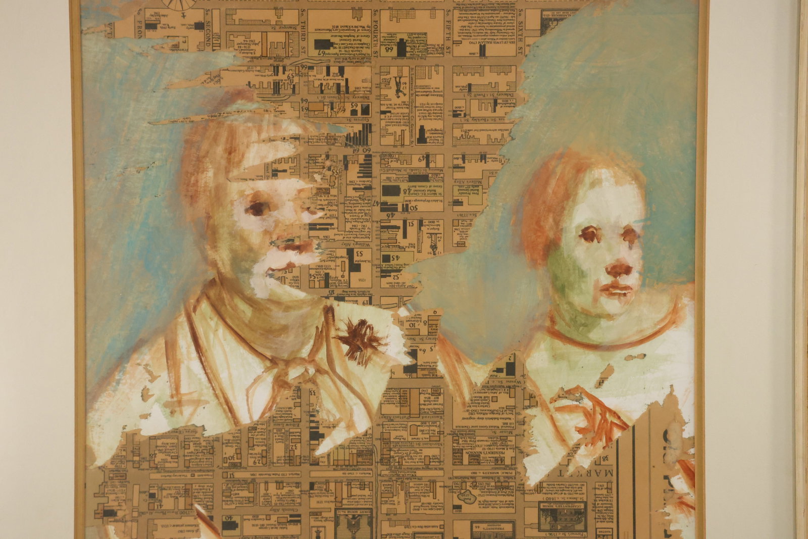 Unsigned Mixed Media Portrait Collage - 7