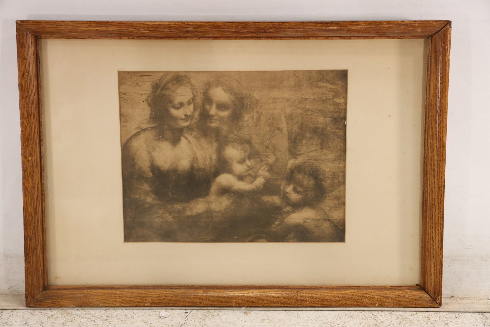 After Leonardo da Vinci Madonna and Child Sepia Print (1 of 3)