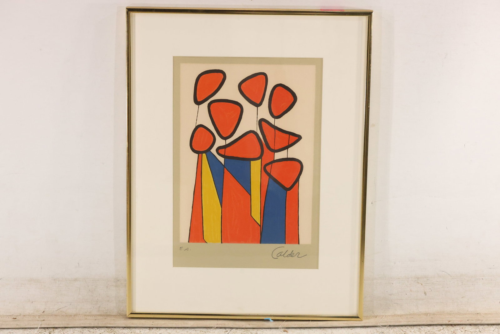 Calder Abstract Color Print, Signed and Marked E.A. (1 of 5)