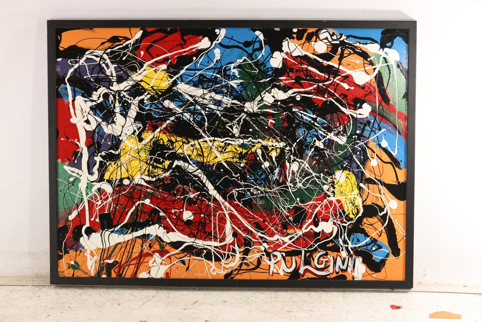 Thomas Pulgini Multicolor Splatter Abstraction Painting (1 of 8)
