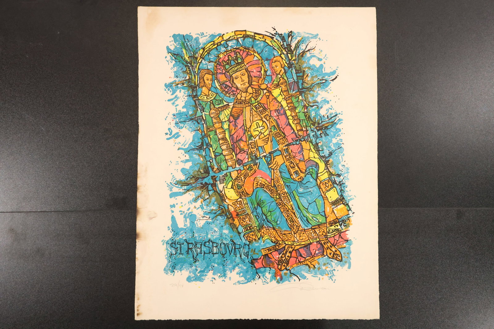 Signed “Strasbourg?? Architectural Color Print (1 of 7)