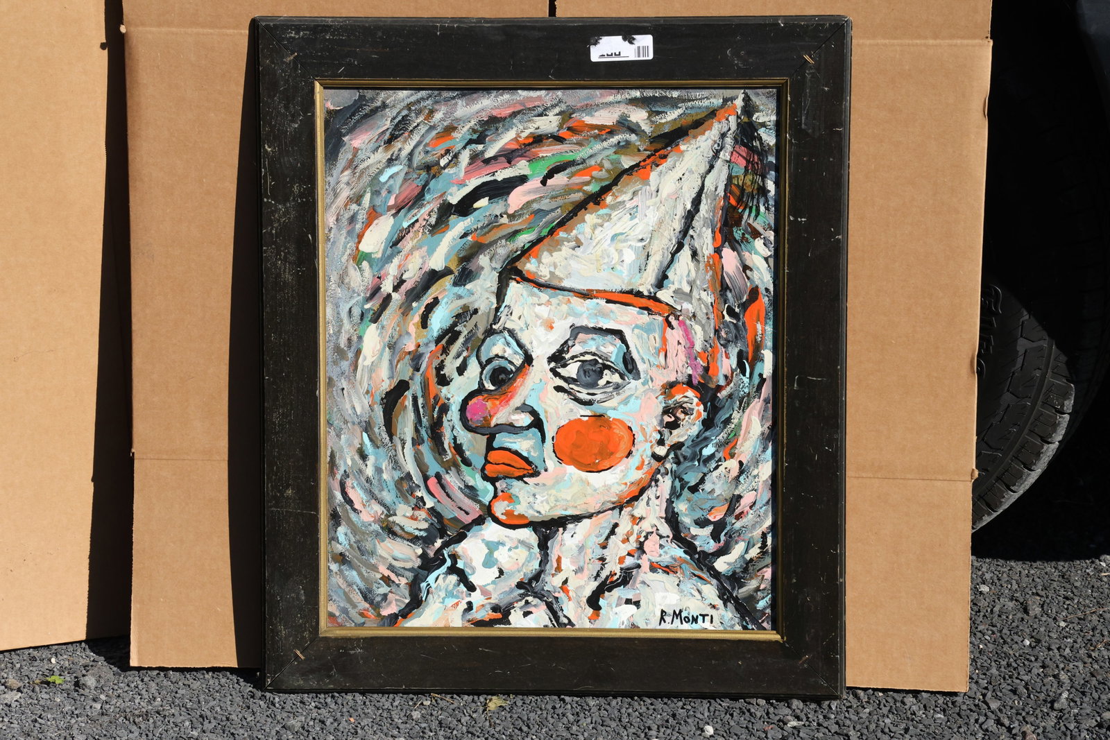 Rocco Monticolo (R. Monti) Clown Portrait with Orange Cheeks Painting (1 of 11)