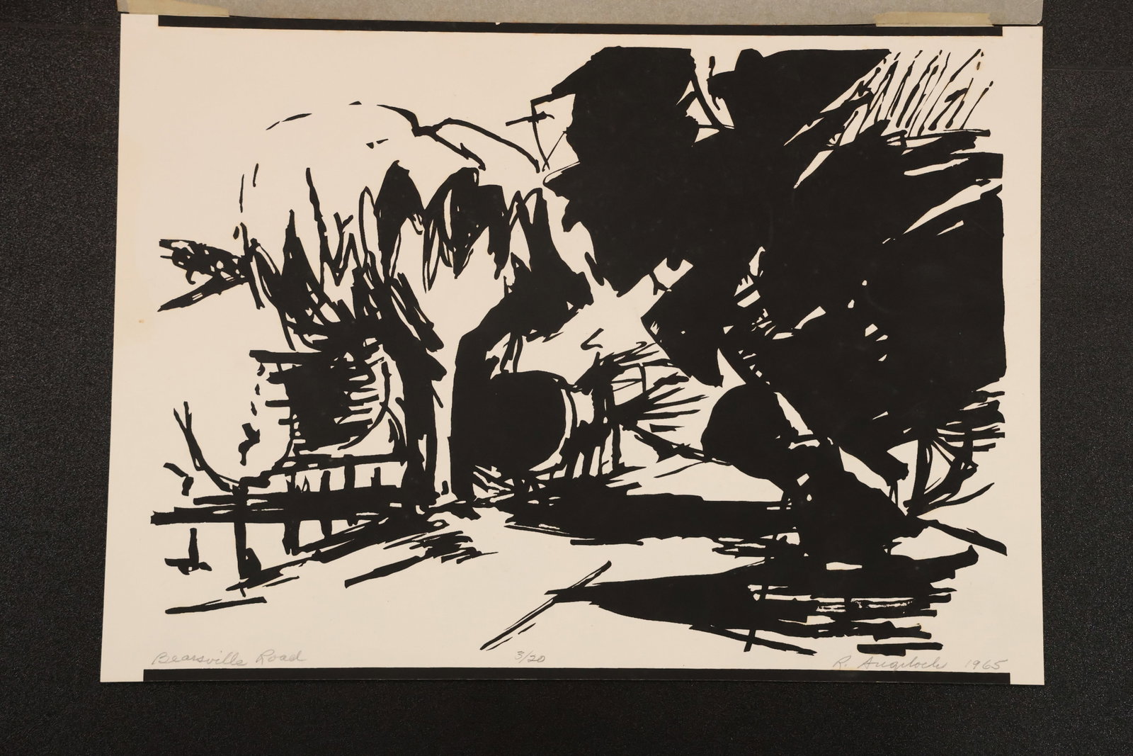 R. Angeloch Signed Black and White Landscape Print (1 of 6)