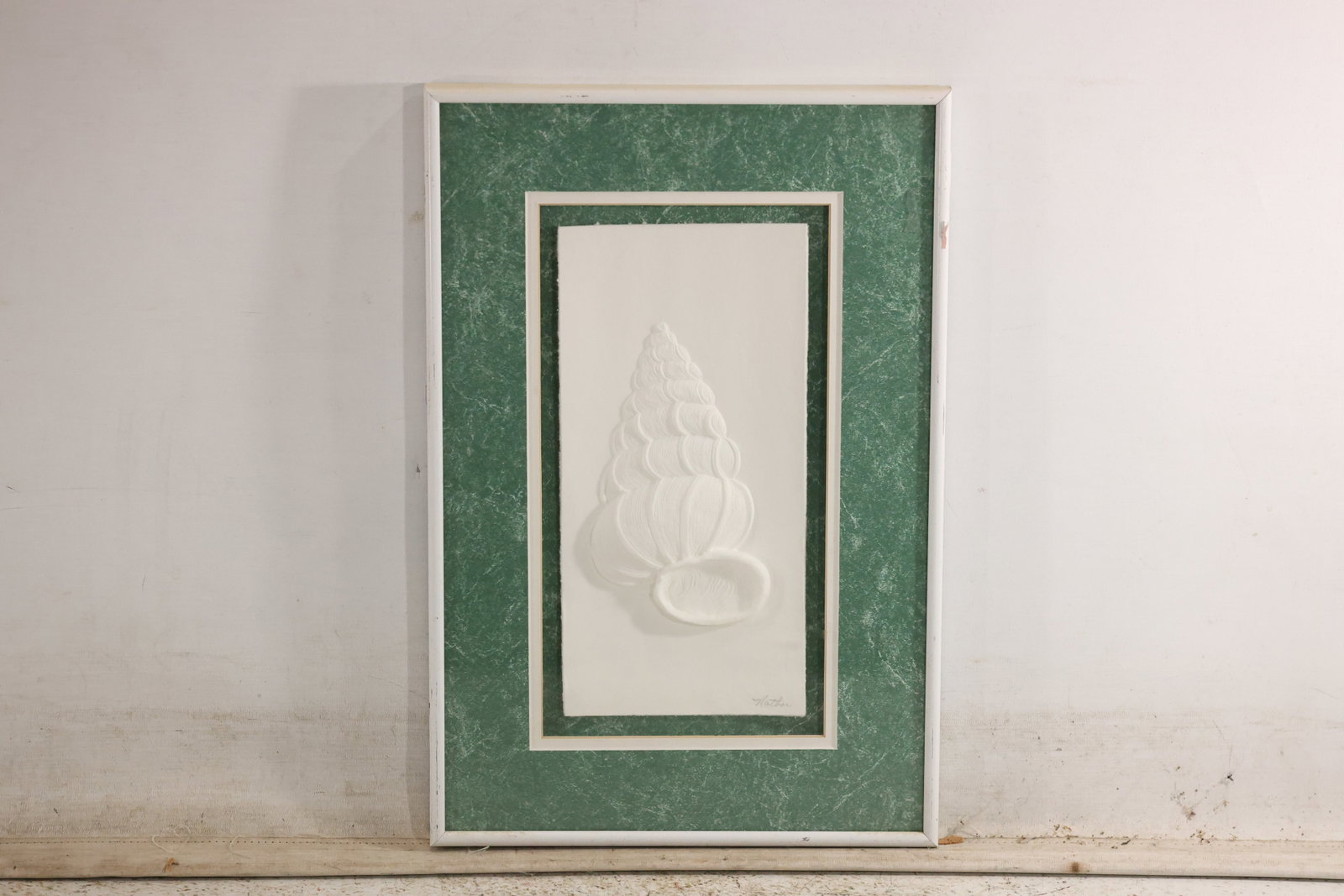 Nathan Signed Cast-Paper Seashell Relief (1 of 6)
