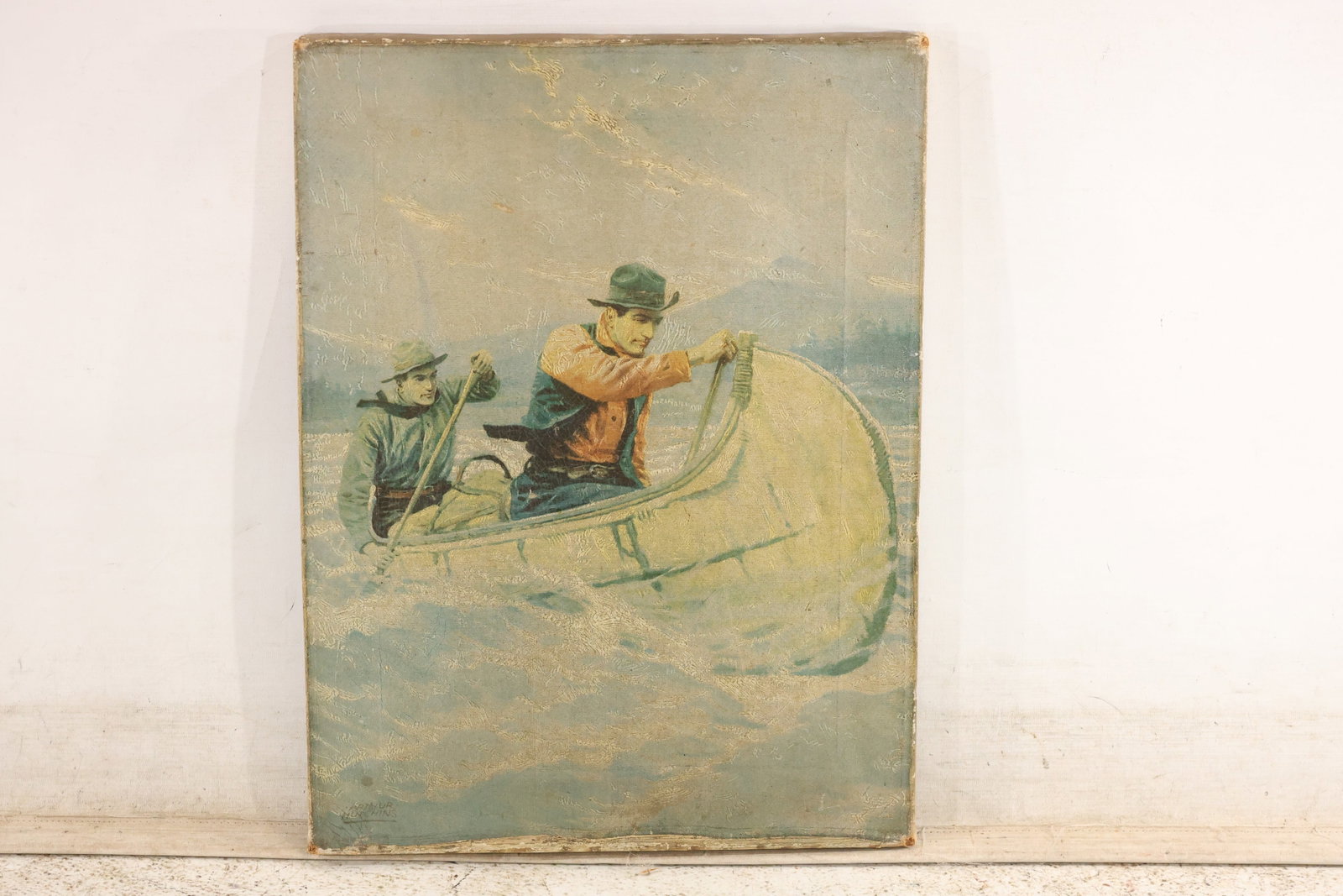 After Arthur Hutchins, Canoe in Rapids Canvas Print (1 of 13)