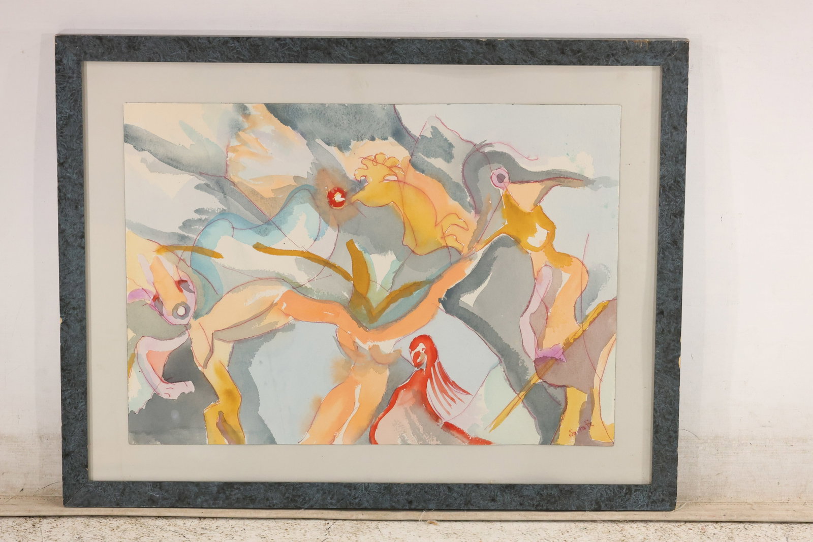 Abstract Watercolor with Flowing Organic Forms (1 of 8)