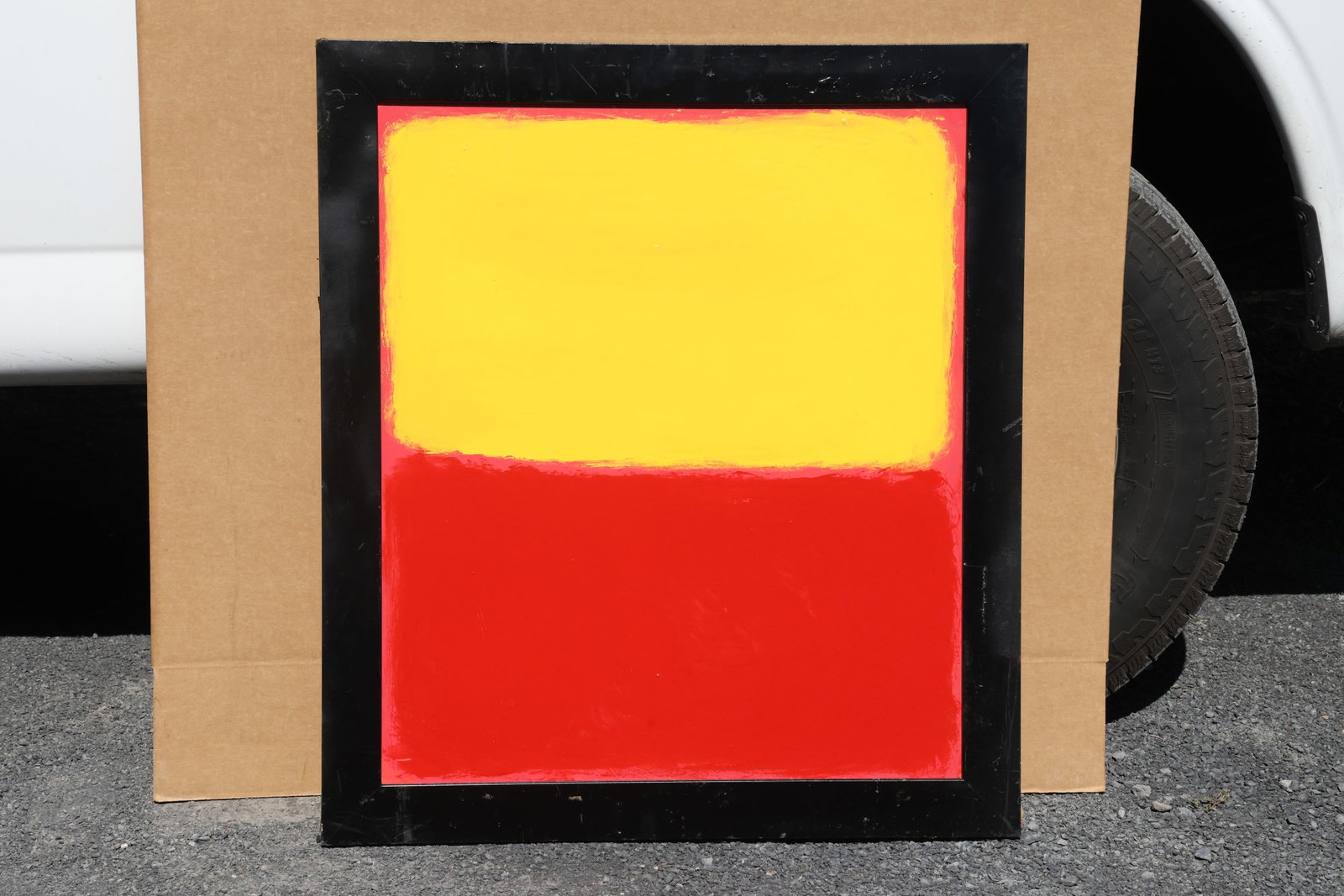 Thomas Pulgini Yellow and Red Color-Field Abstract Painting (1 of 6)