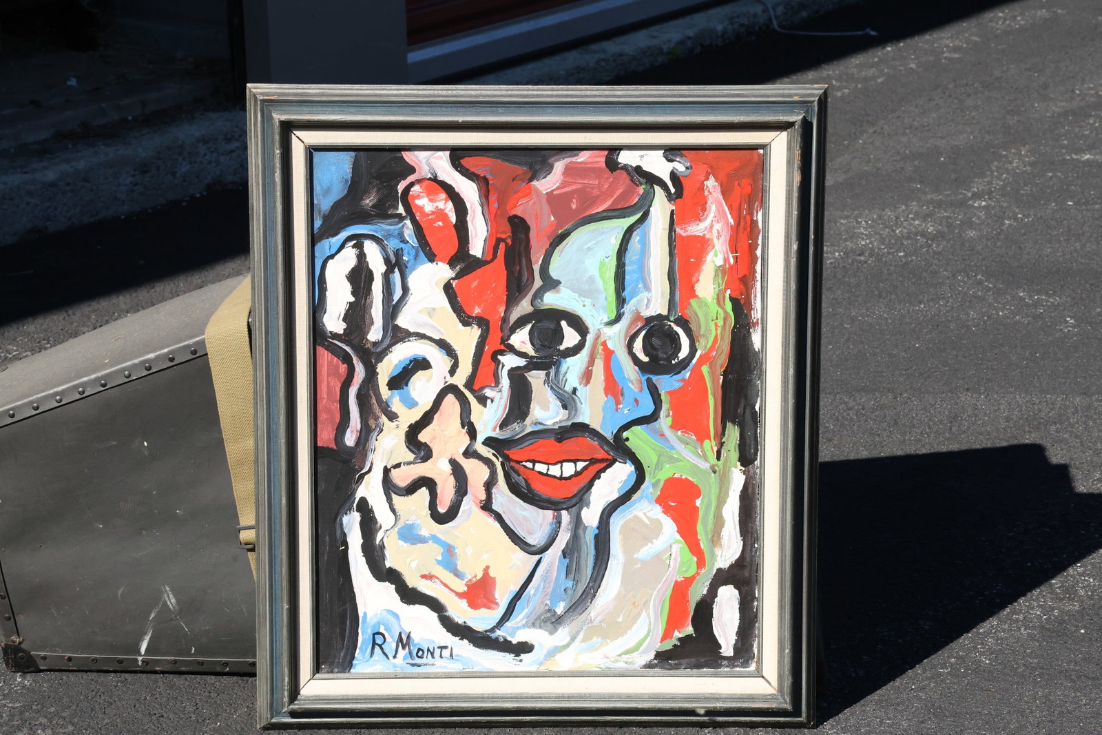 Rocco Monticolo (R. Monti) Smiling Abstract Portrait Painting (1 of 7)