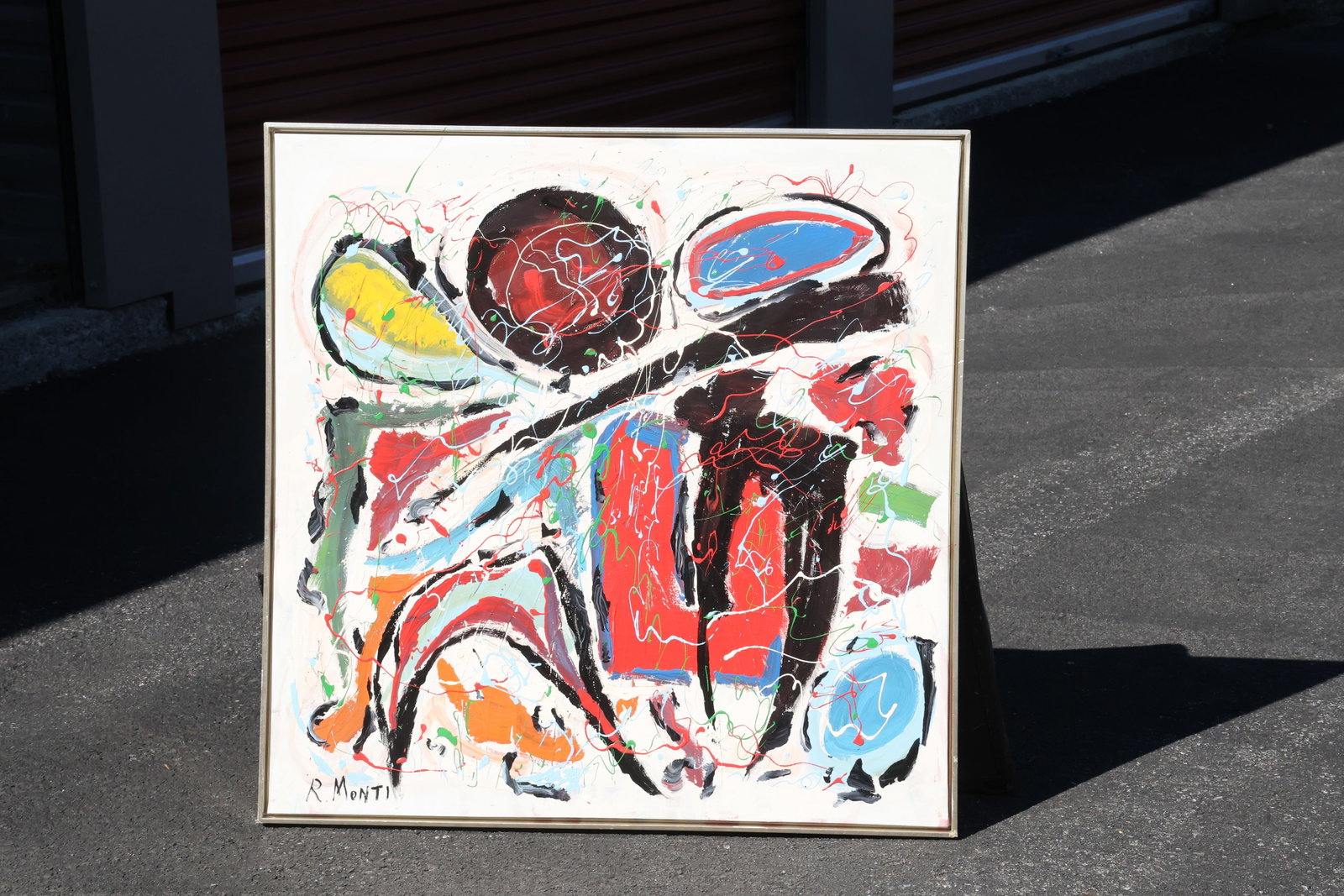 Rocco Monticolo (R. Monti) Circular Motifs and Sweeping Forms Painting (1 of 11)