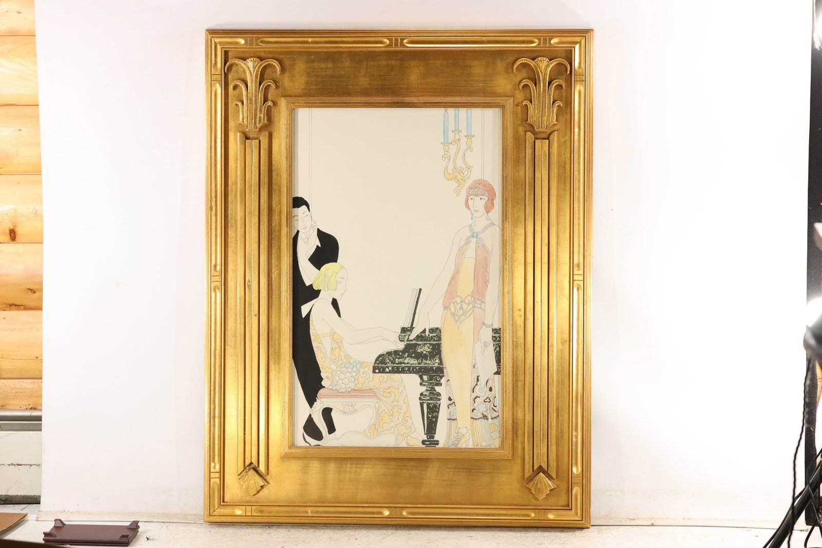 After George Barbier Incantation Print in Large Gilt Frame (1 of 13)