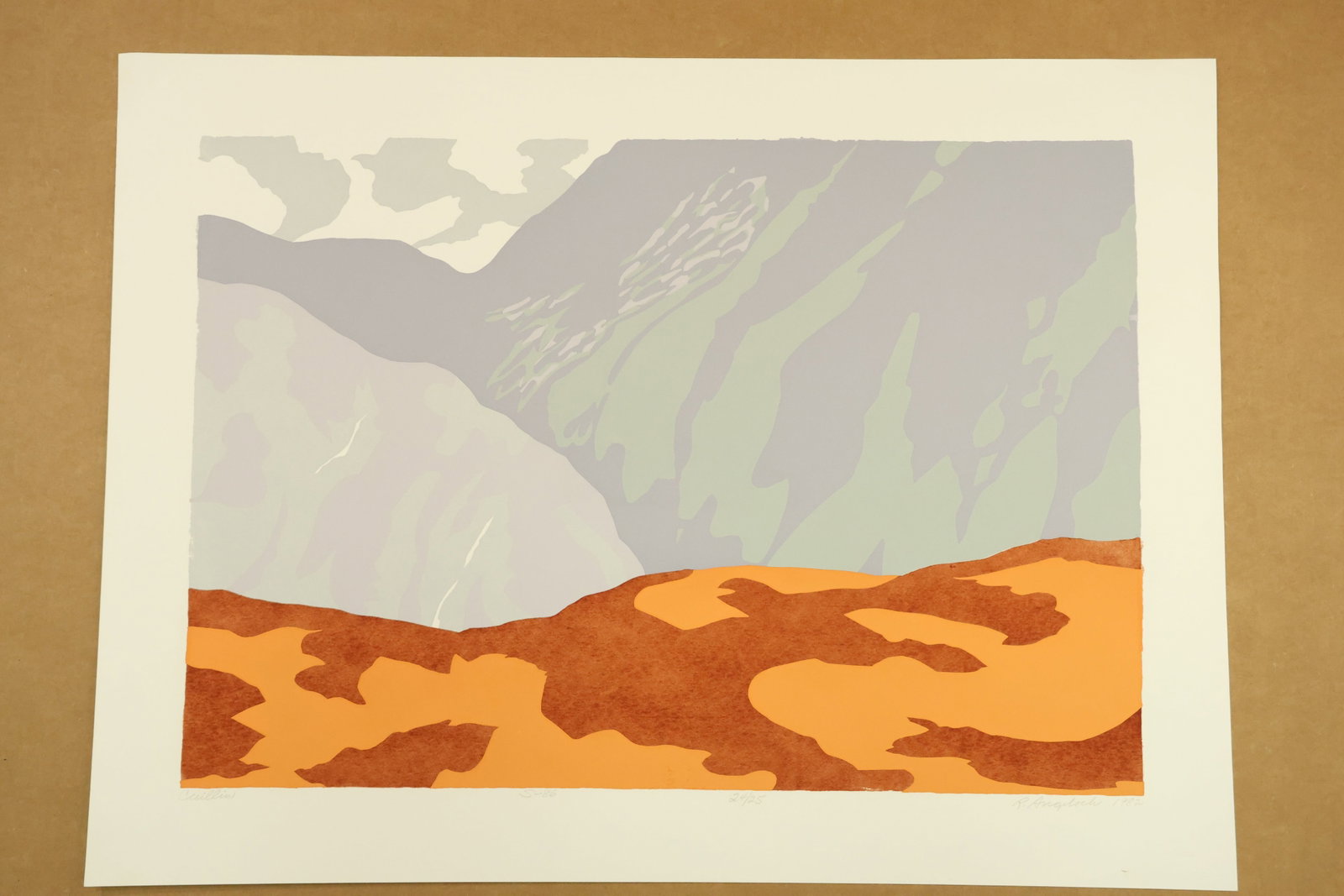 Cuillin Color Landscape Print Signed R Angeloch 1982 Numbered 24/25 (1 of 11)