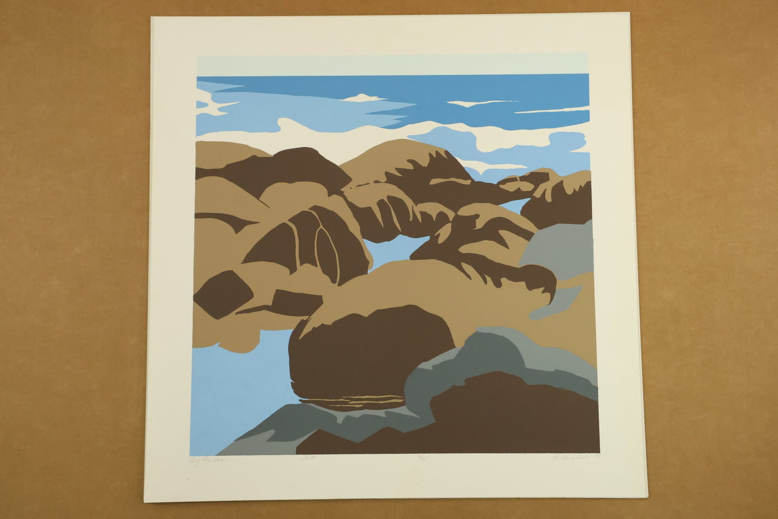 By the Sea Color Print Signed R Angeloch 1981 Numbered 2/25 (1 of 11)