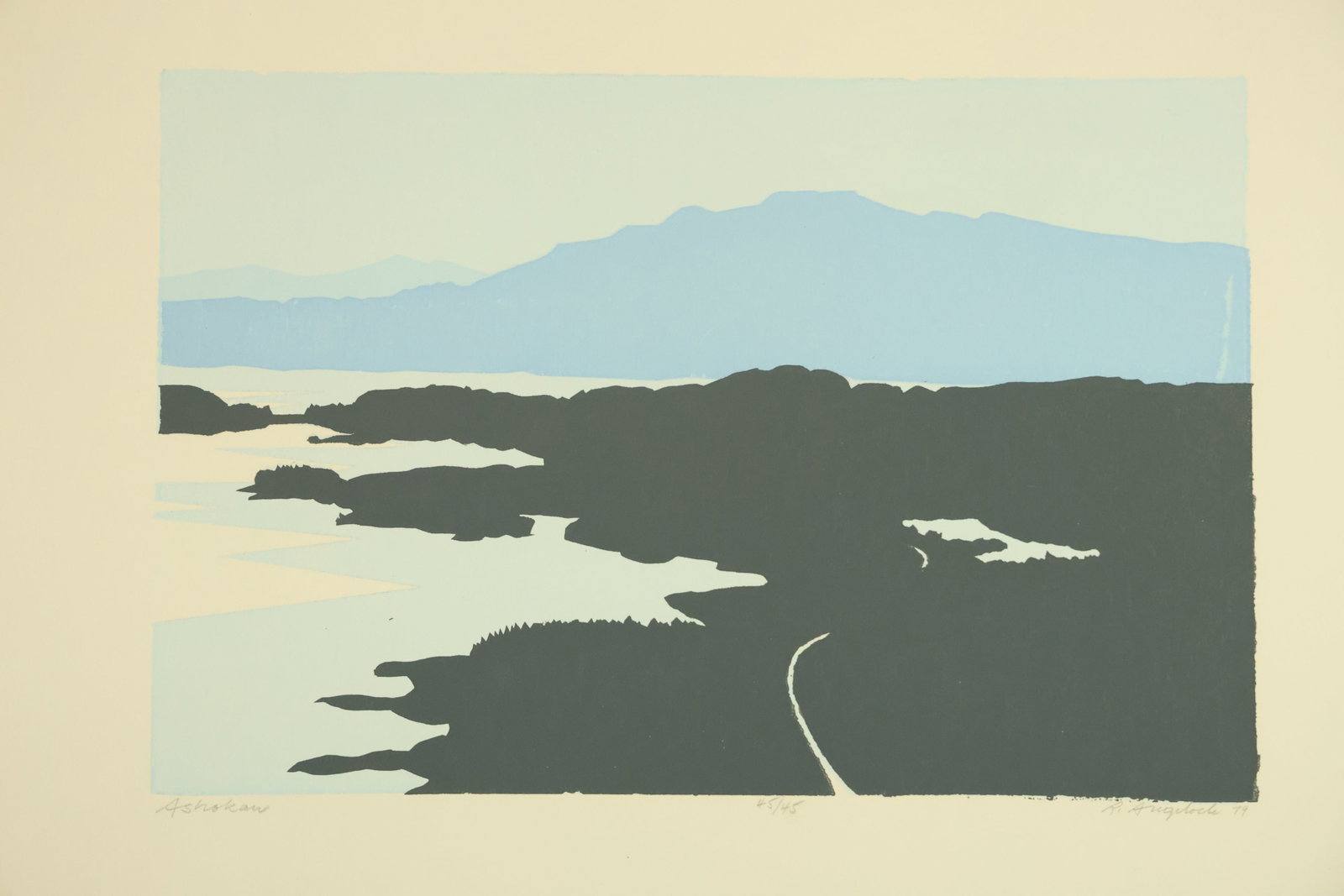 Ashokan Color Landscape Print Signed R Angeloch 1979 Numbered 45/45 (1 of 5)