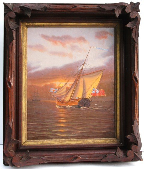 ALBERT NEMETHY, listed Marine artist, ob, British ship (1 of 10)