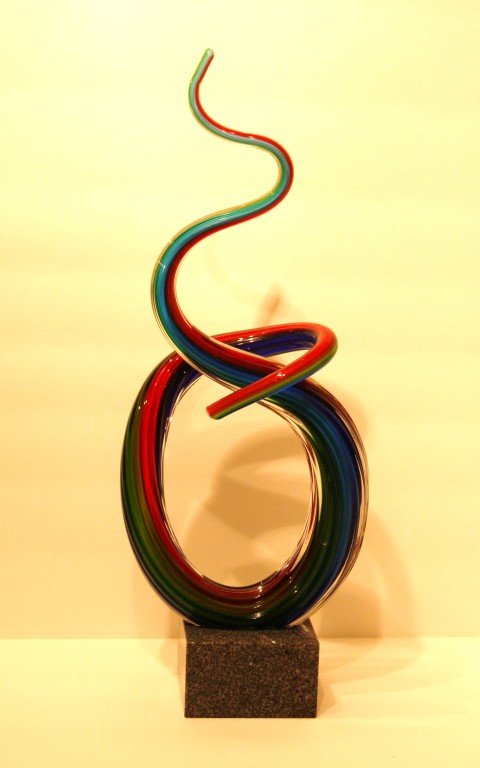 Mid Century Modernism Murano glass statue, stylish (1 of 6)