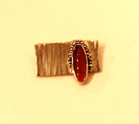 Amber Sterling Pin marked Sterling (1 of 3)