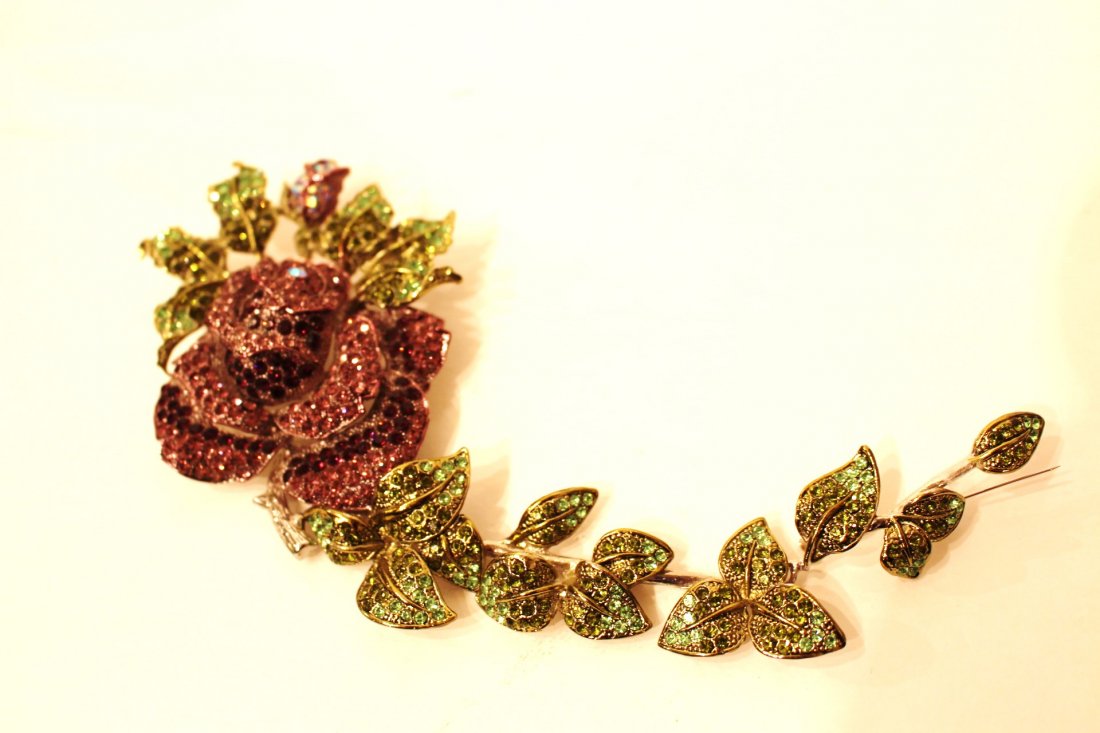 High Quality Costume TOGETHER LEAF & FLOWER Brooch (1 of 5)