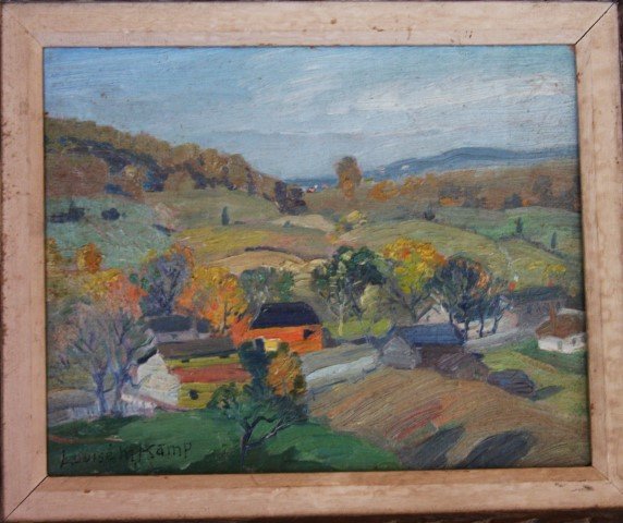 LOUISE KAMP 1867-1959, o/b Catskill Mountains Landscape (1 of 5)
