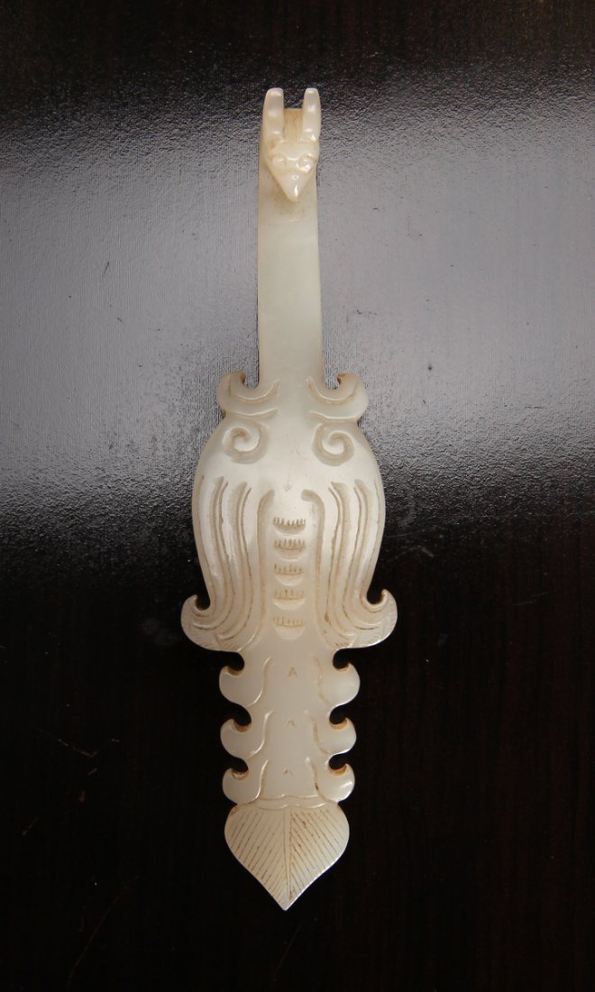 Chinese Carved Hardstone Belt Hook (1 of 6)