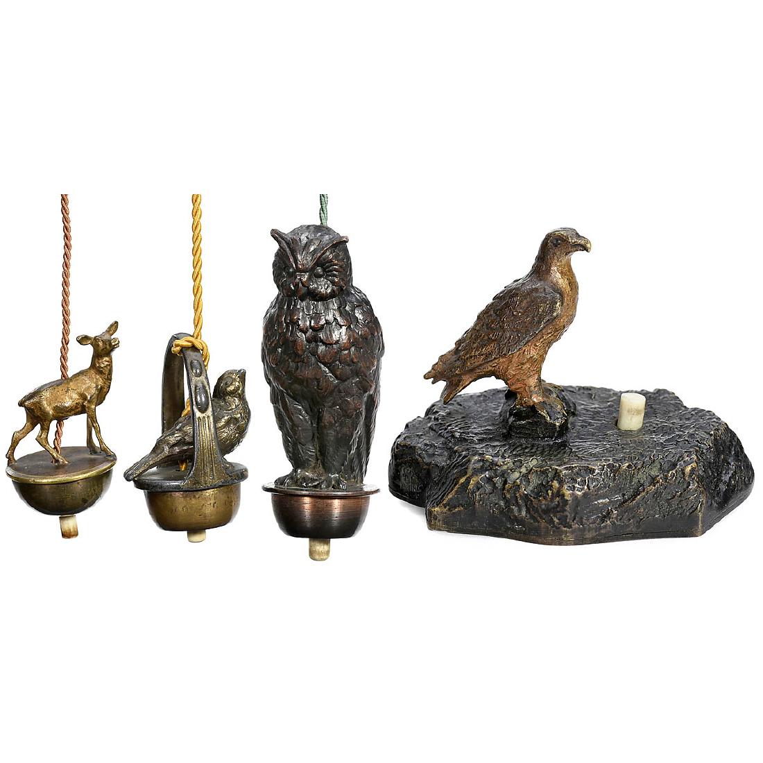 4 Electrical Table Bells Modeled as Wild Animals, c. (1 of 3)