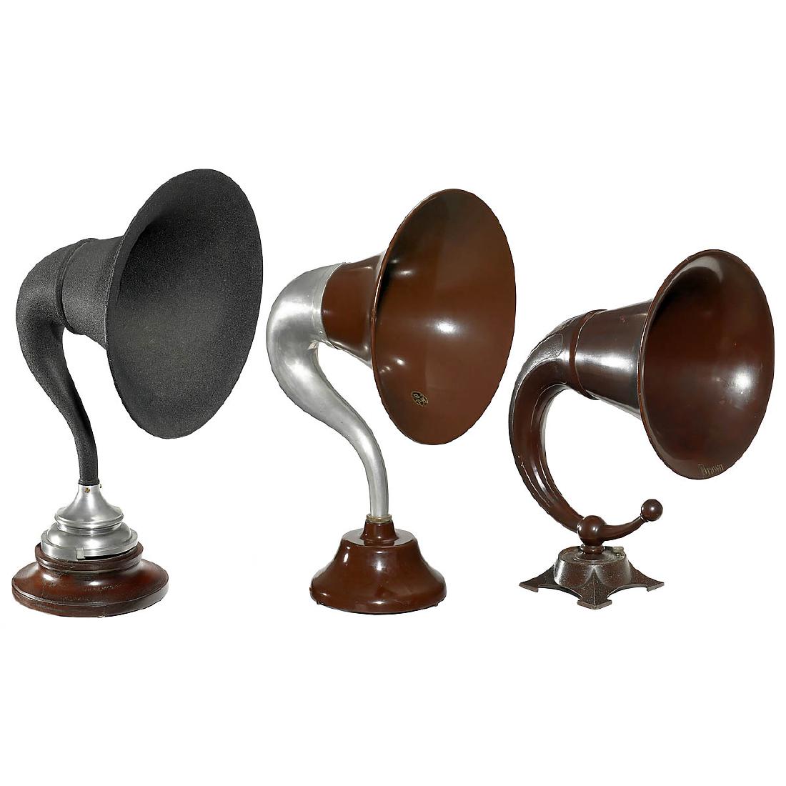 3 Radio Horn Speakers, c. 1925 (1 of 1)