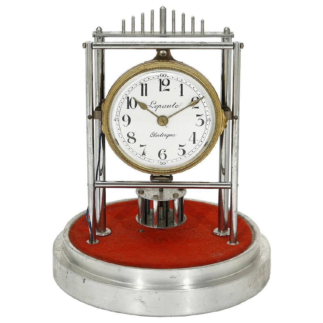 French "Lepaute Electrique" Electric Table Clock, c. (1 of 1)