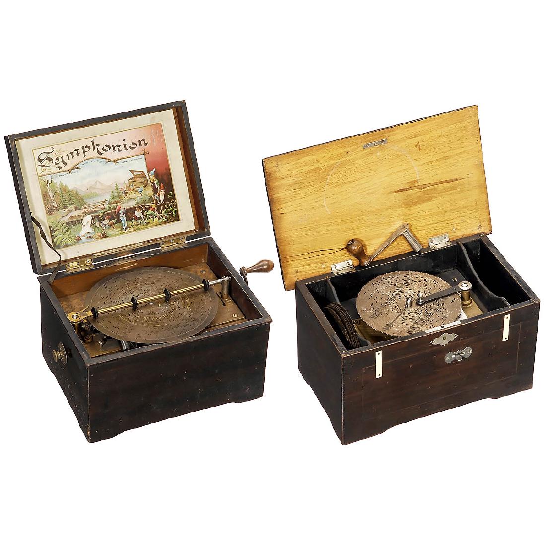 2 Disc Musical Boxes for Restoration/Parts, c. 1900 (1 of 1)