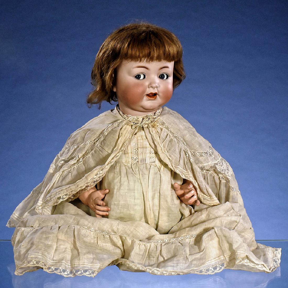 Simon & Halbig/Kämmer & Reinhardt Bisque Character: Simon & Halbig/Kämmer & Reinhardt Bisque Character Baby, 1915 Impressed "K & R, Simon & Halbig, 126, 12", with deeply molded features, open mouth with tongue, four lower and two upper glass teeth, "f