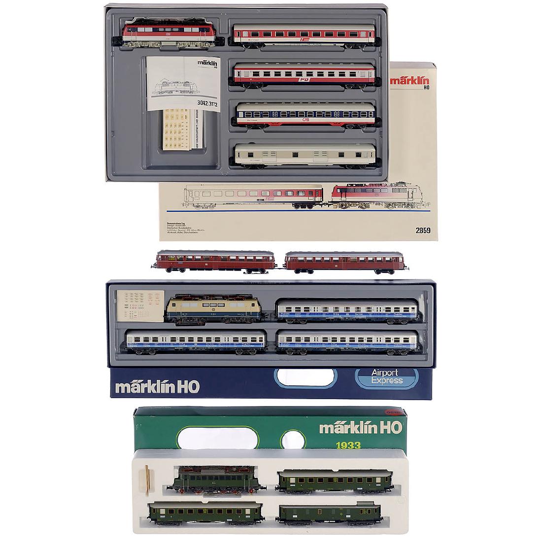 3 Märklin Train Sets and 1 Railcar (1 of 3)
