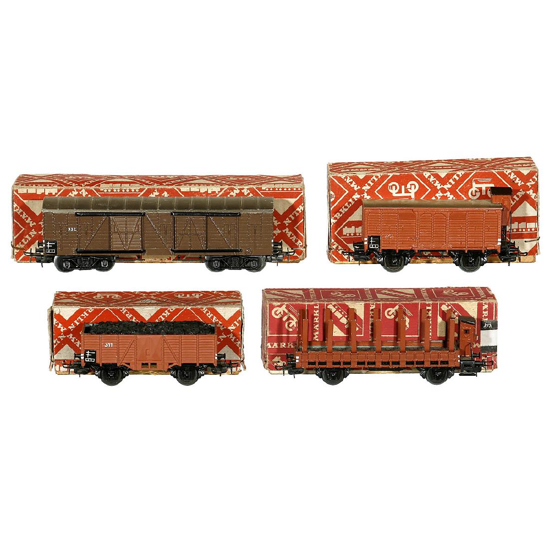 4 Märklin Freight Wagons, c. 1953 (1 of 1)