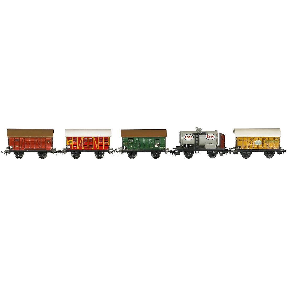 5 Märklin Freight Wagons, c. 1948 (1 of 1)