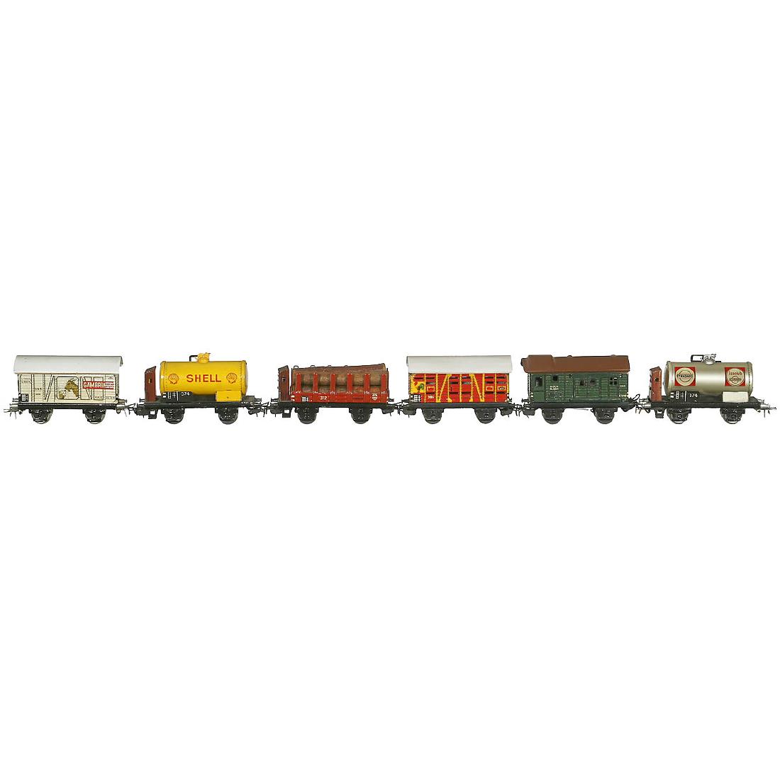 6 Märklin Freight Wagons, c. 1949 (1 of 1)