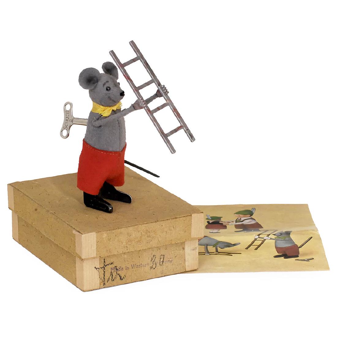 Schuco Dancing Figure Mouse with Ladder No. 959, c. (1 of 1)
