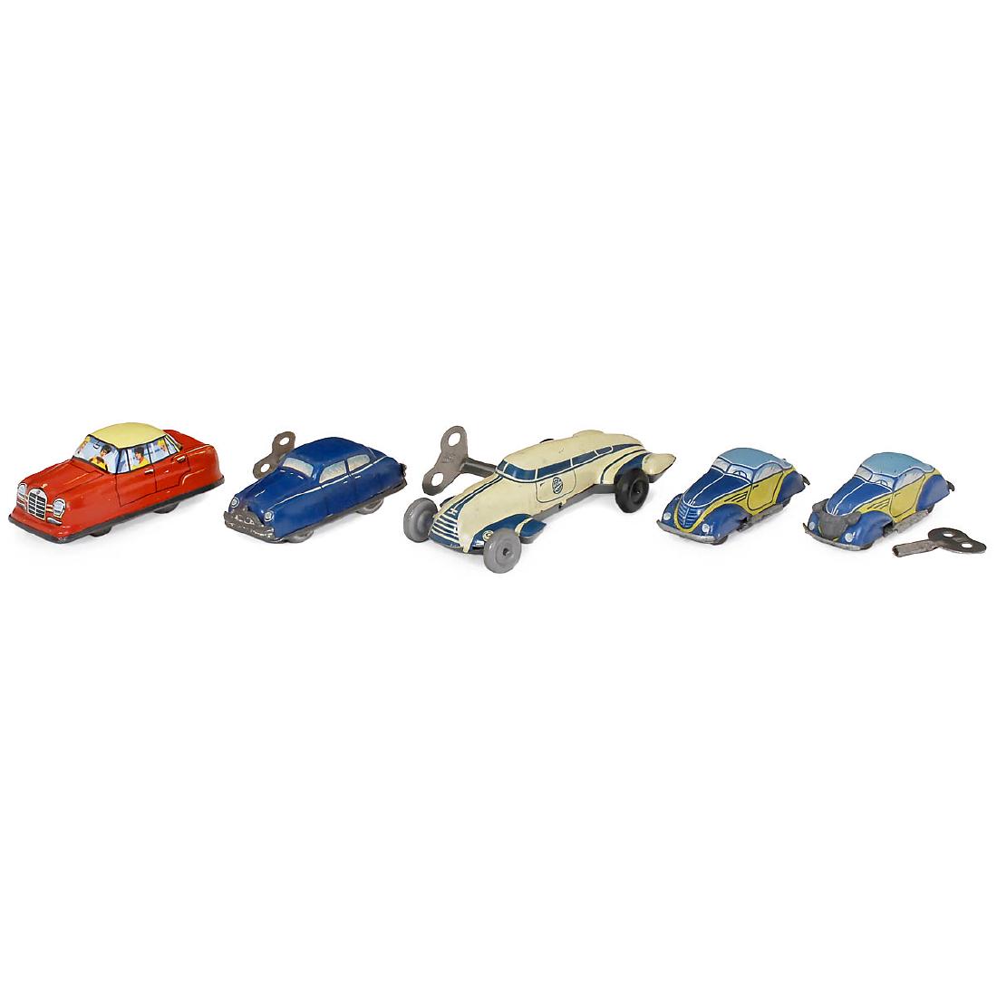 5 Small Toy Cars, c. 1950-60 (1 of 1)