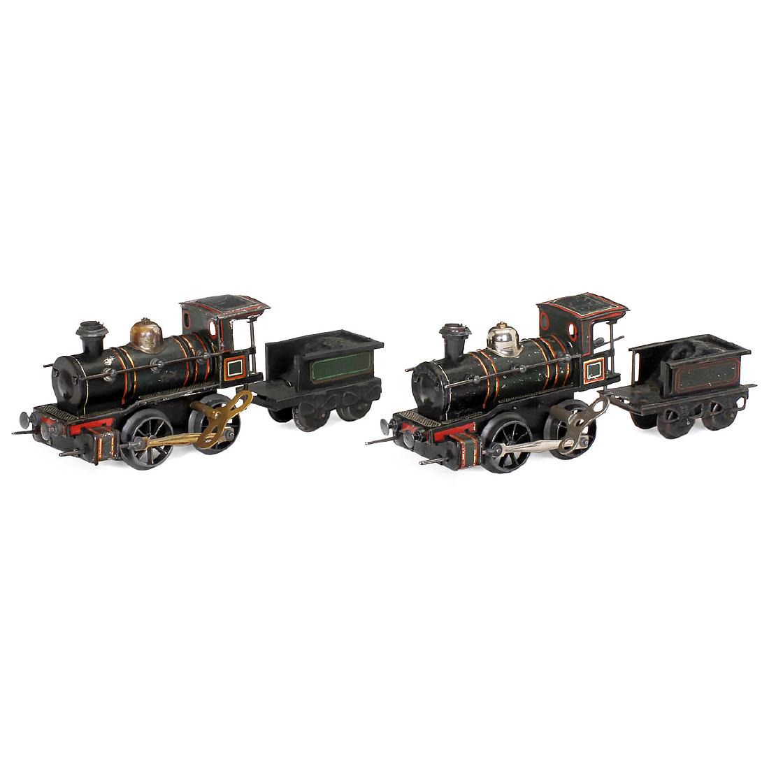 2 Steam Locomotives by Carette, c. 1915 (1 of 1)