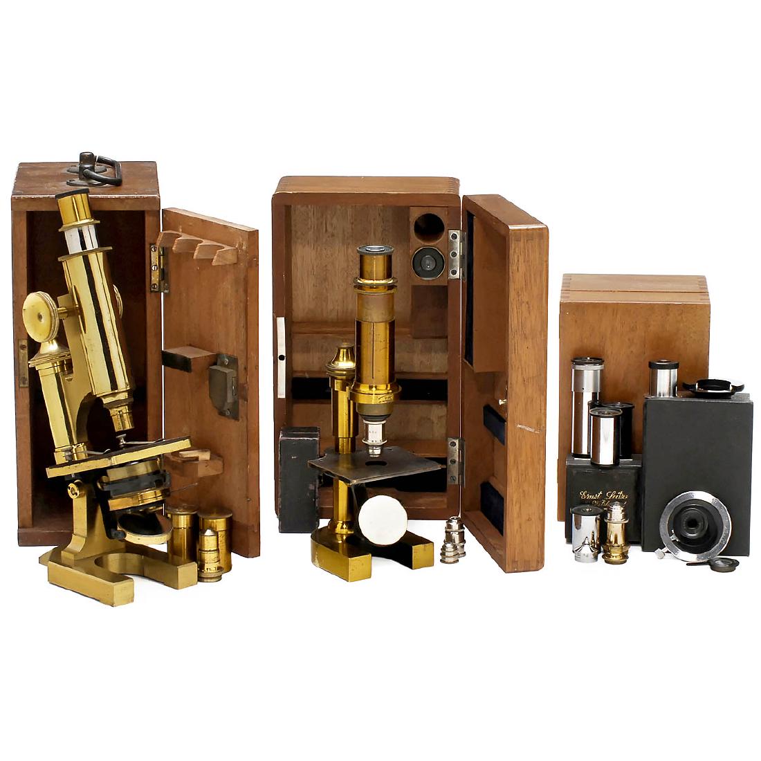 2 Brass Microscopes and Accessories (1 of 1)