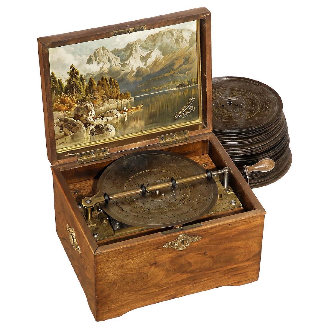 Symphonion 7 3/8-inch Disc Musical Box, c. 1898 (1 of 2)