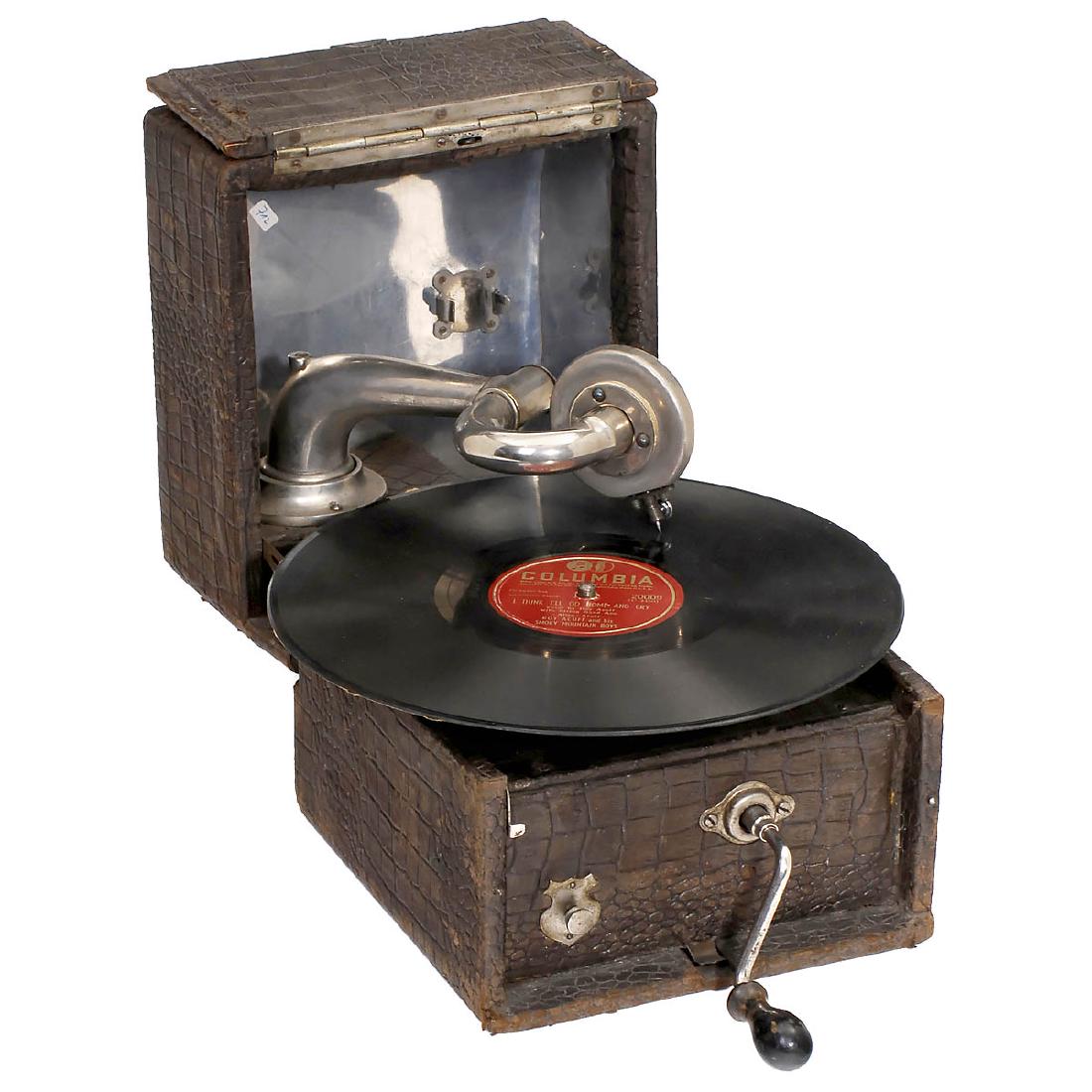 English Portable Gramophone of Unusual Construction, c. (1 of 1)