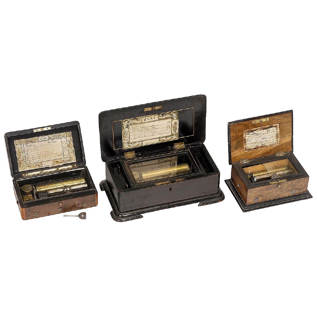 3 Large Tabatière Musical Boxes, c. 1890-1900 (1 of 1)