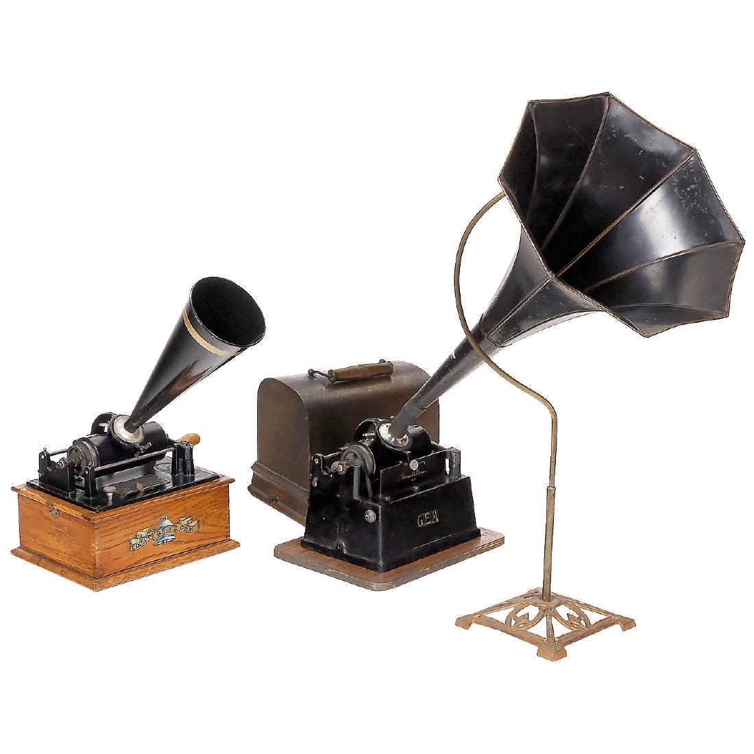 2 Cylinder Phonographs, c. 1910 (1 of 1)
